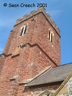 Pinhoe Church Tower. Photograph (c) Sean Creech 2001