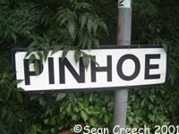 Pinhoe Sign. Photograph (c) Sean Creech 2001